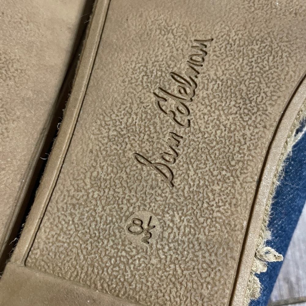 Sam Edelman Carrin Denim Platform Espadrille Slip-On Shoes - Picture 7 of 7